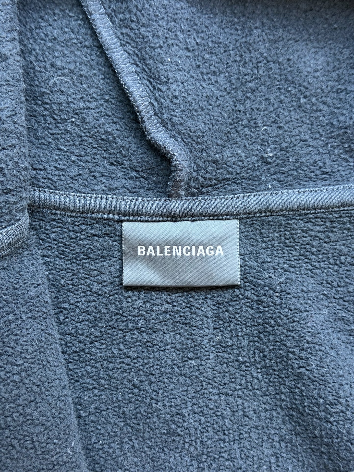 Balenciaga Sponsor Logo Black Zip Up Hoodie (4)