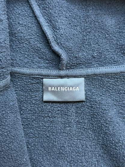 Balenciaga Sponsor Logo Black Zip Up Hoodie (4)