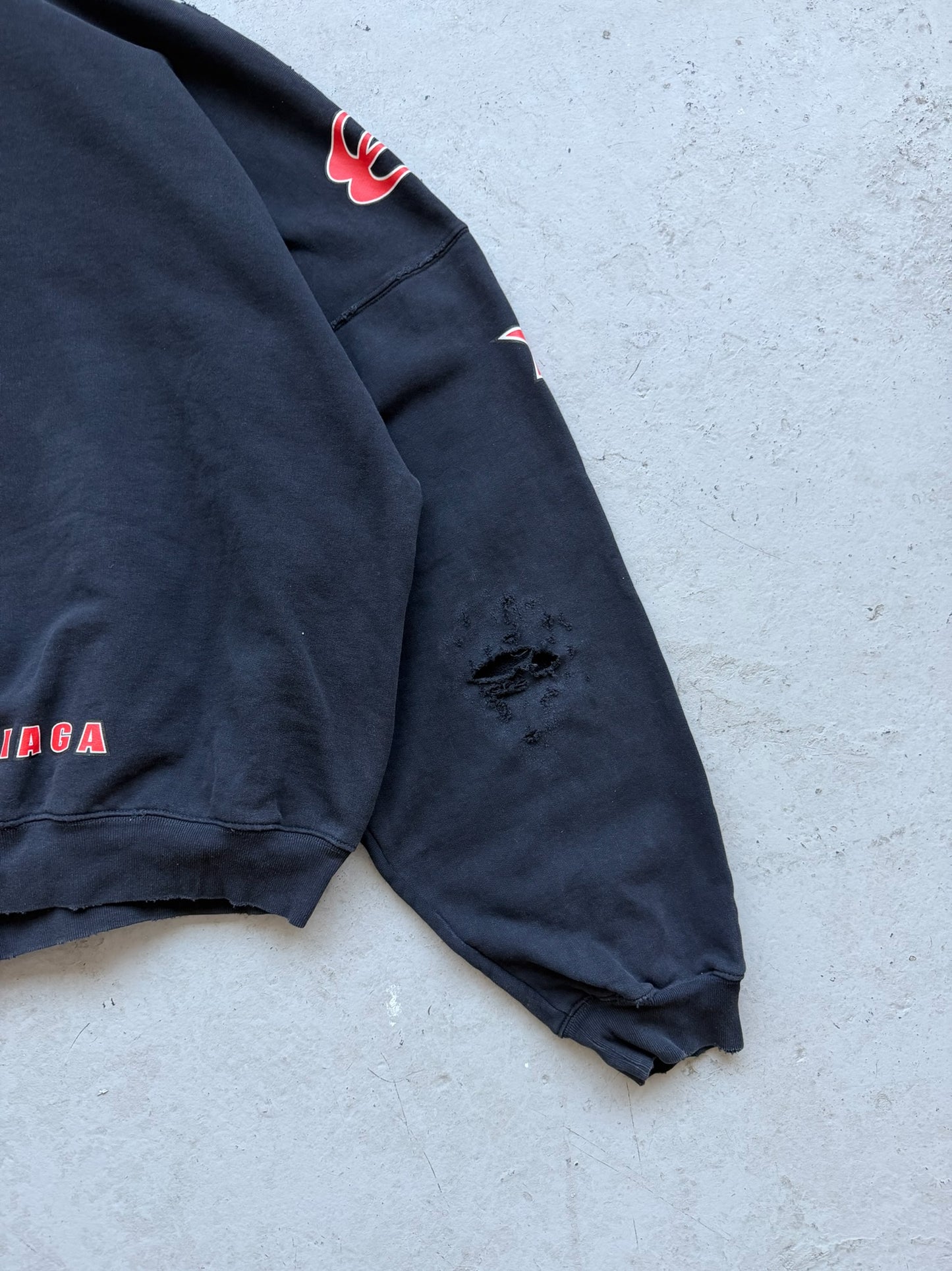 Balenciaga Sponsor Logo Black Zip Up Hoodie (4)