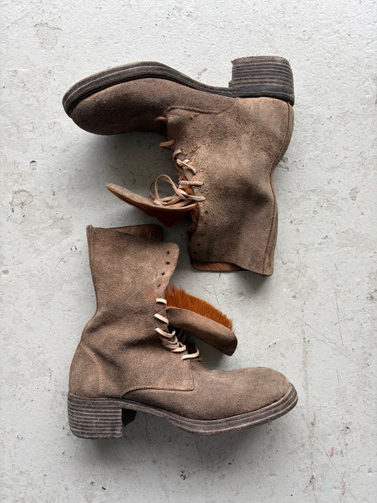 Guidi 791z Reverse Leather Fur Lined Boots (38)
