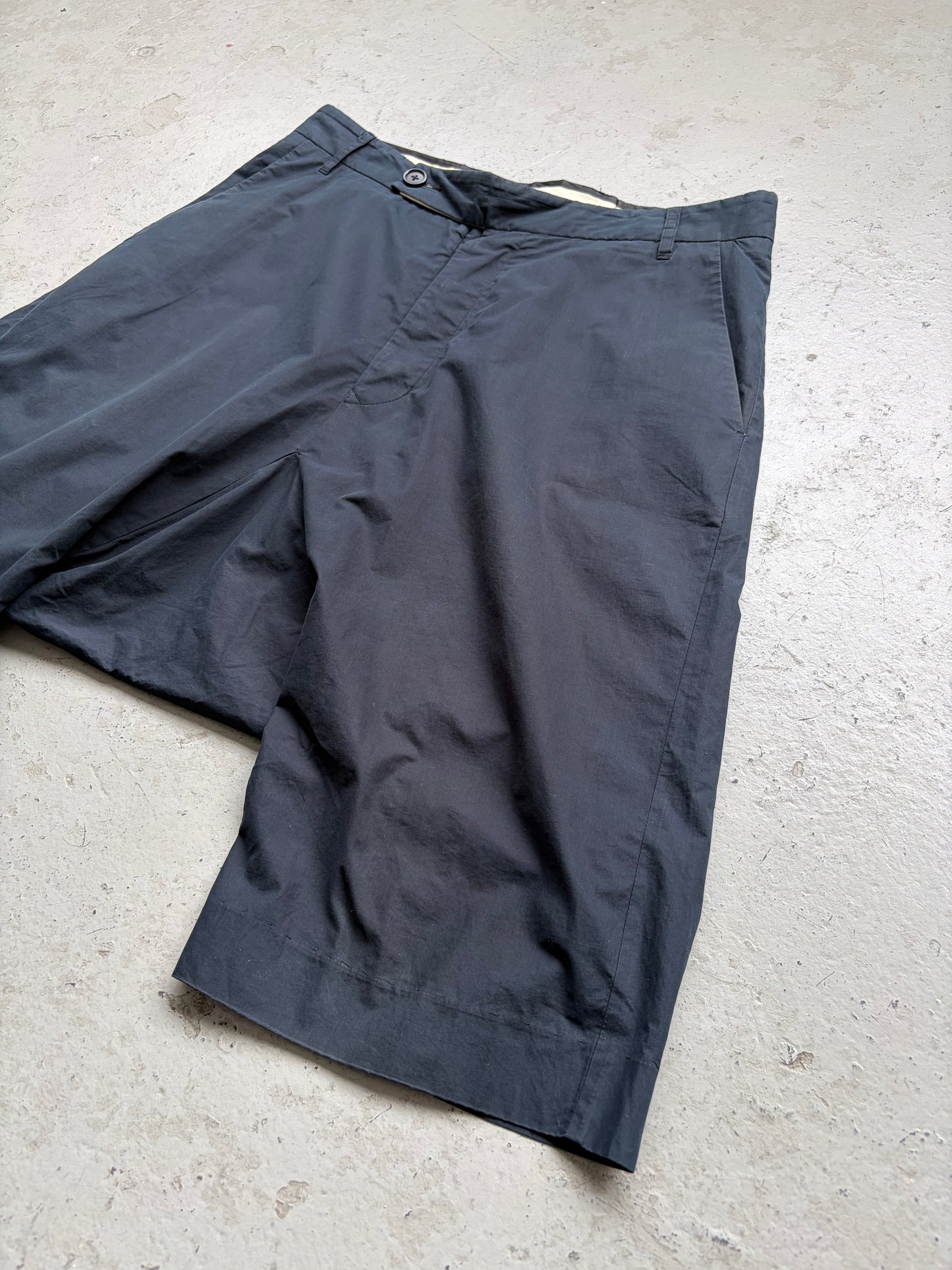 Rick Owens Black Drop Crotch Dress Shorts (M)