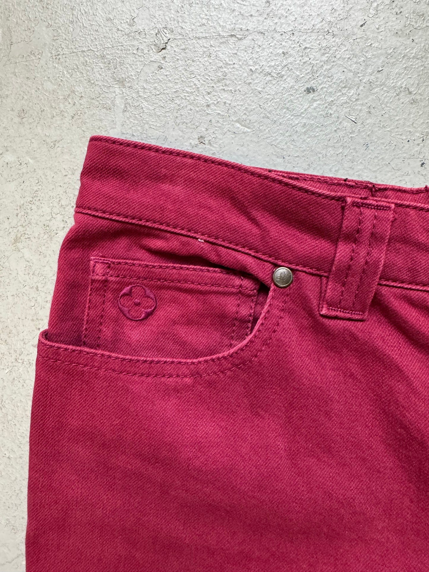 Louis Vuitton Maroon Denim (40)