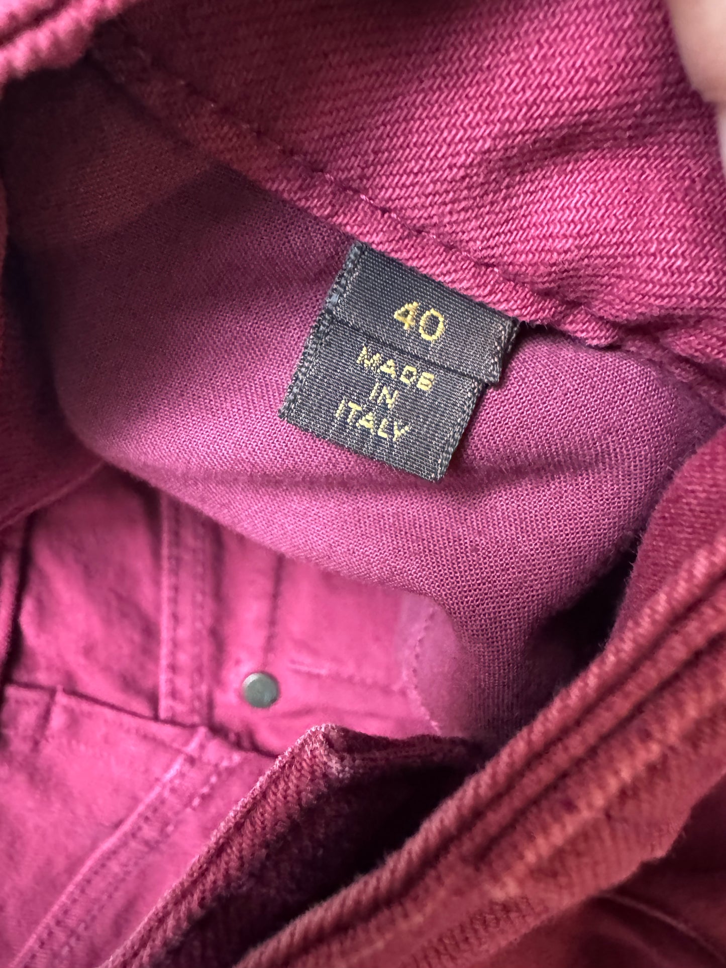 Louis Vuitton Maroon Denim (40)