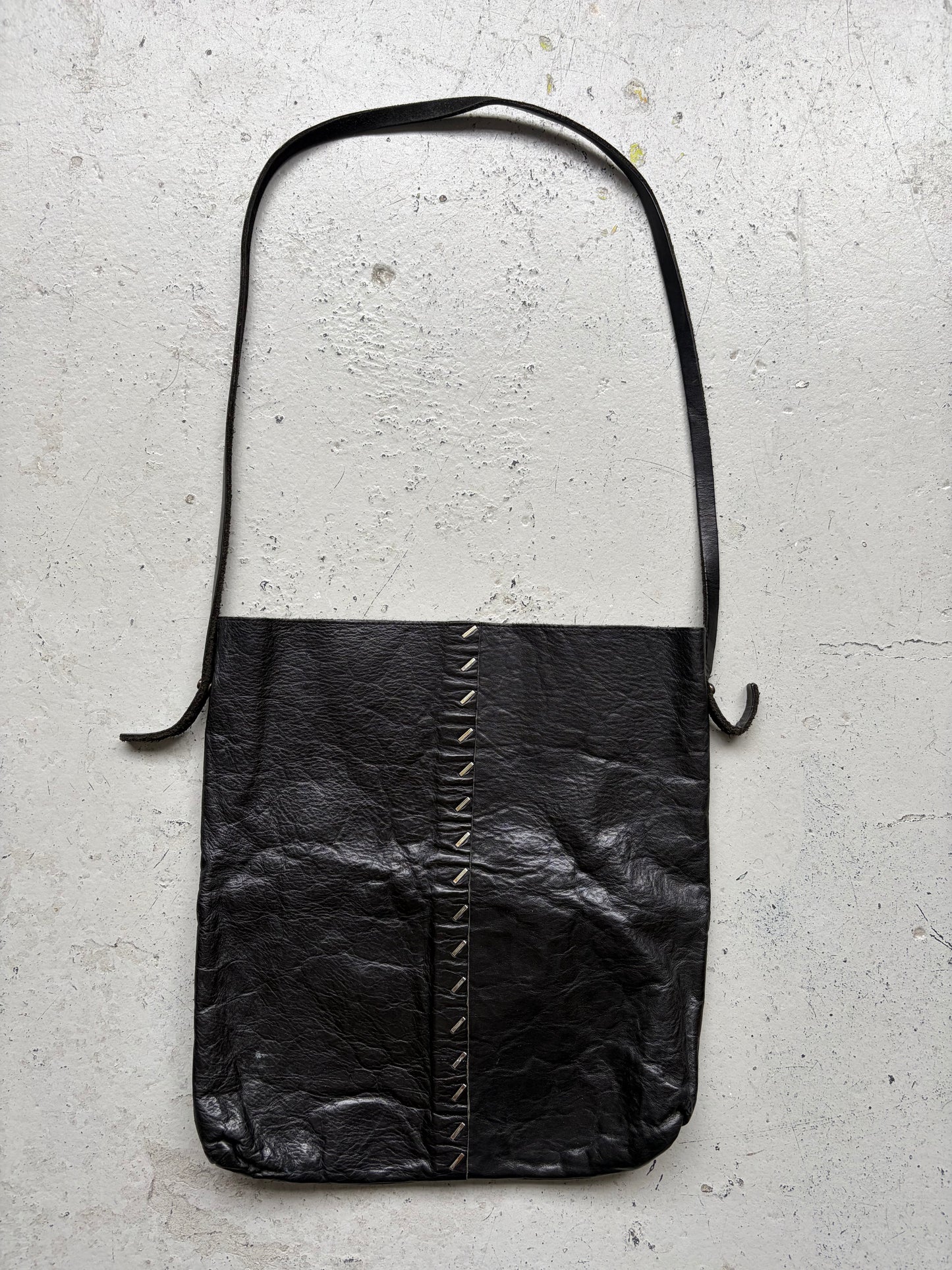 Isaasc Sellam Black Leather Bag (OS)