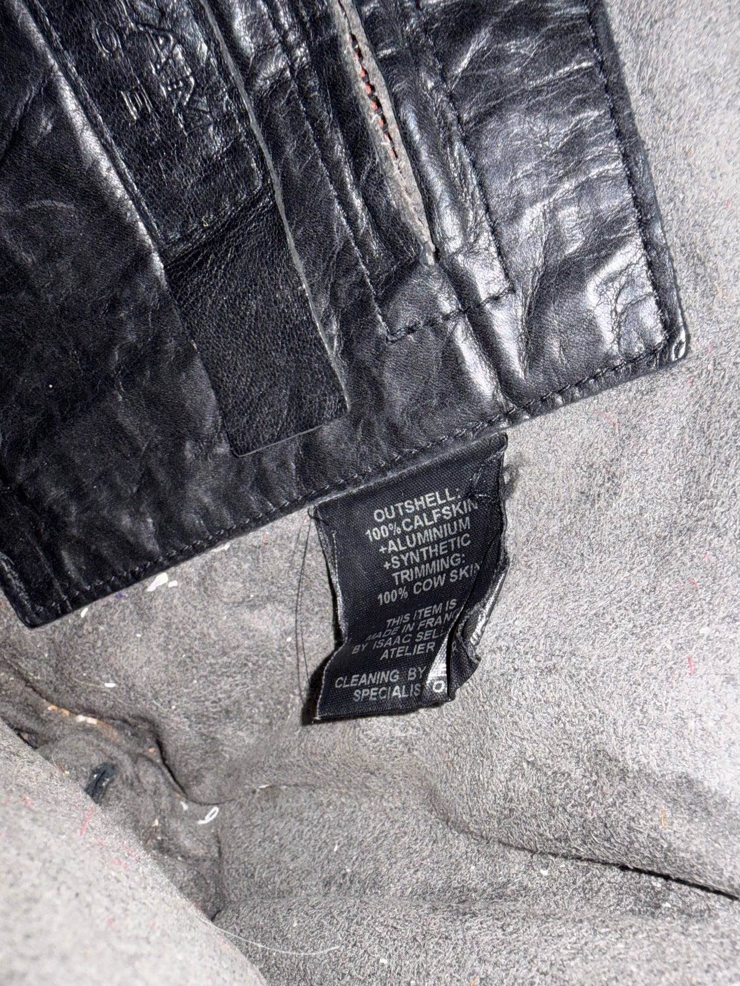 Isaasc Sellam Black Leather Bag (OS)