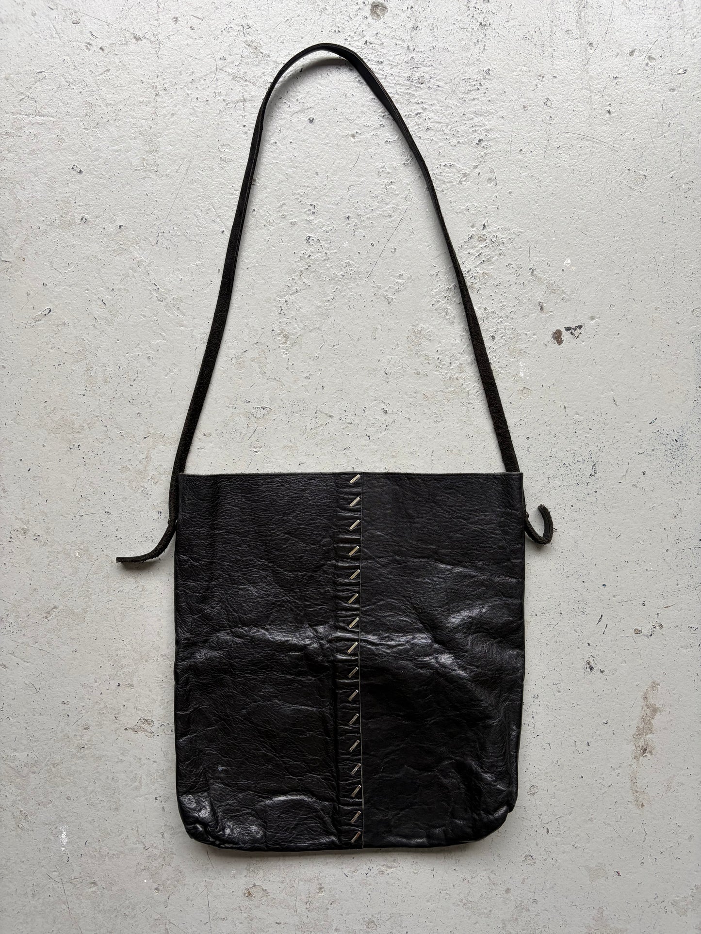Isaasc Sellam Black Leather Bag (OS)