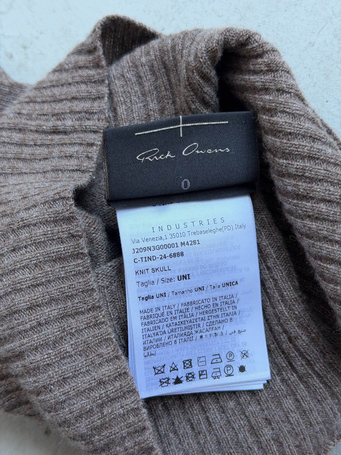 Rick Owens Moncler Knit Skull Balaclava (OS)