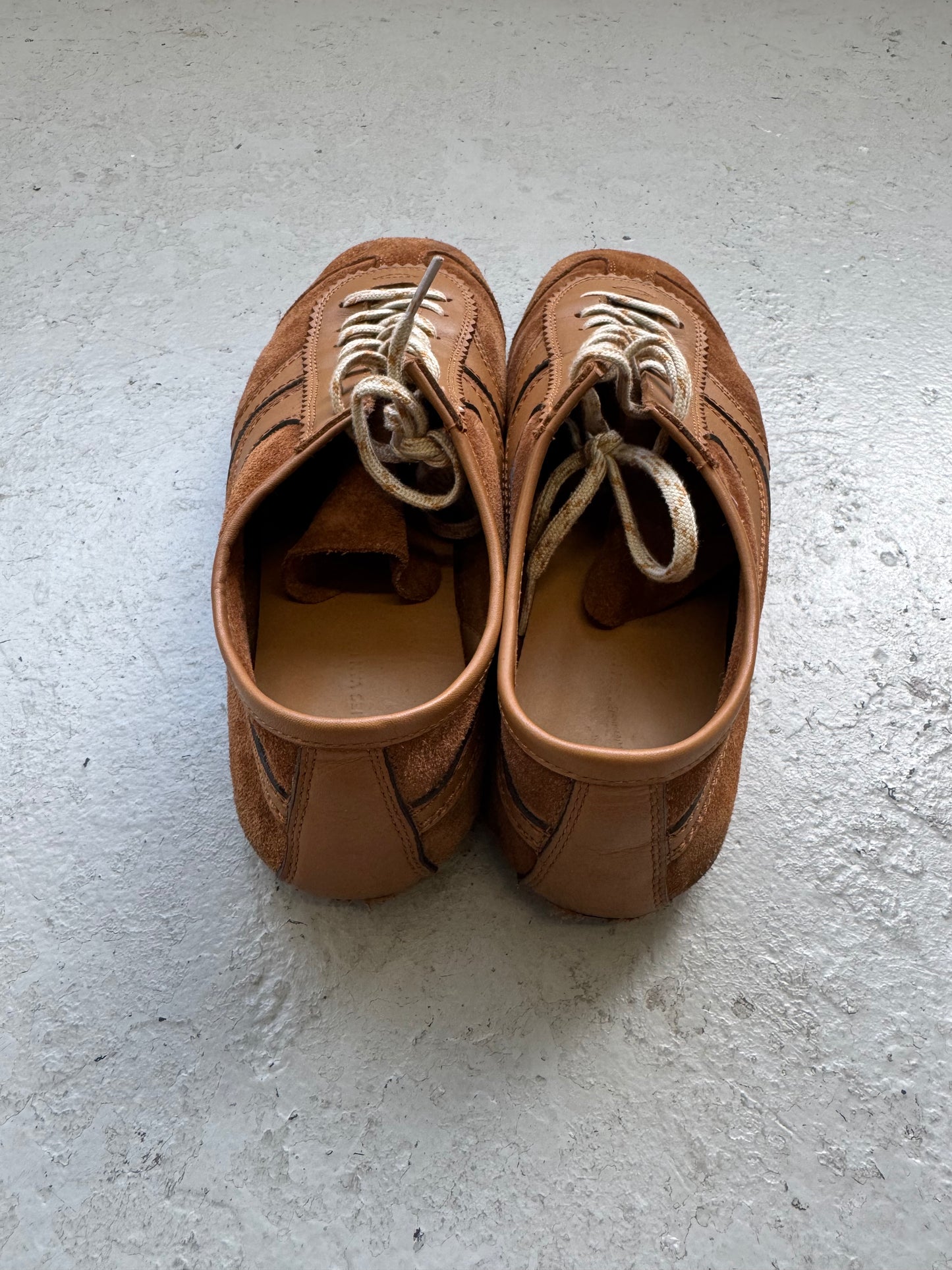 Dries Van Noten Tan Suede Sneakers (44)