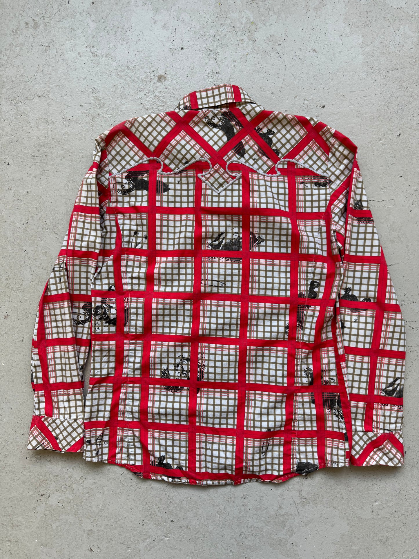 Diesel Red Checkered Button Up (M)