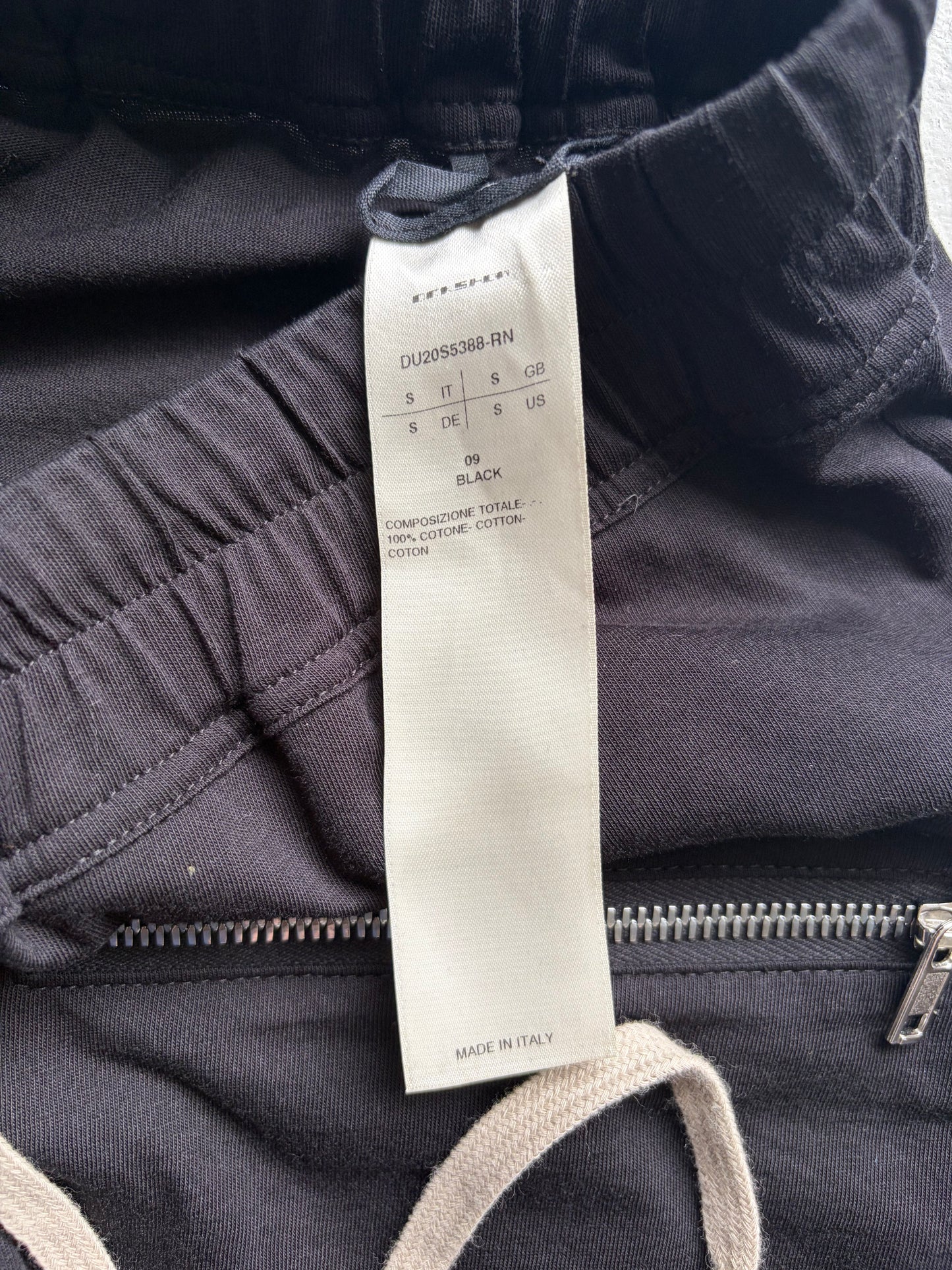 Rick Owens DRKSHDW Black Cargo Cotton Shorts (S)