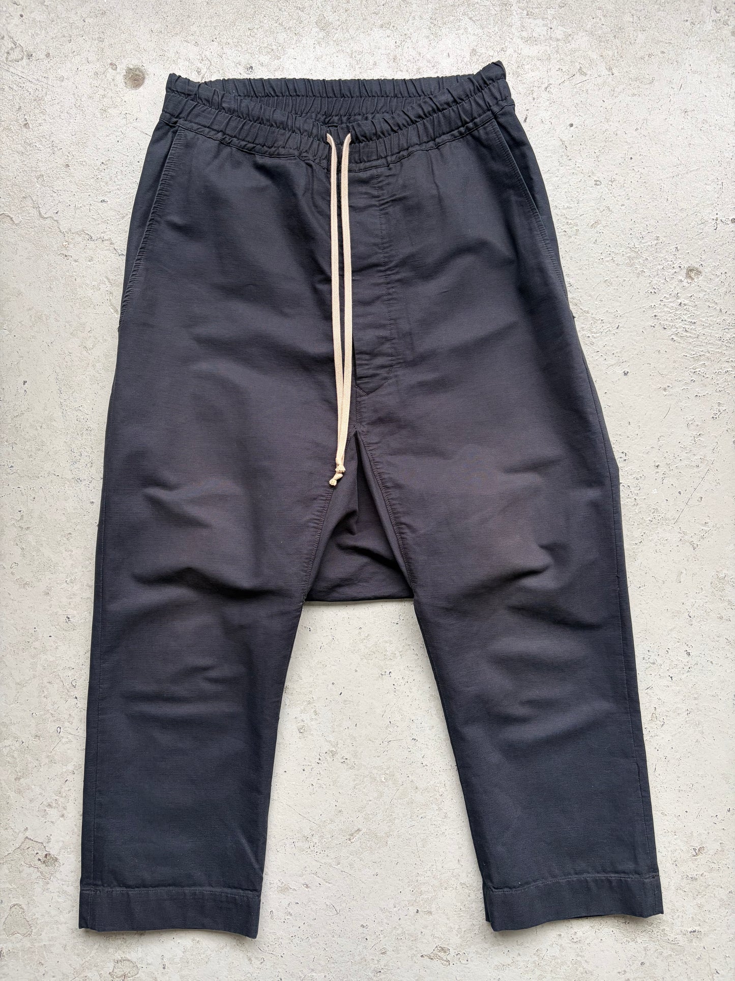 Rick Owens SS11 ANTHEM Black Drop Crotch Capris (XS)