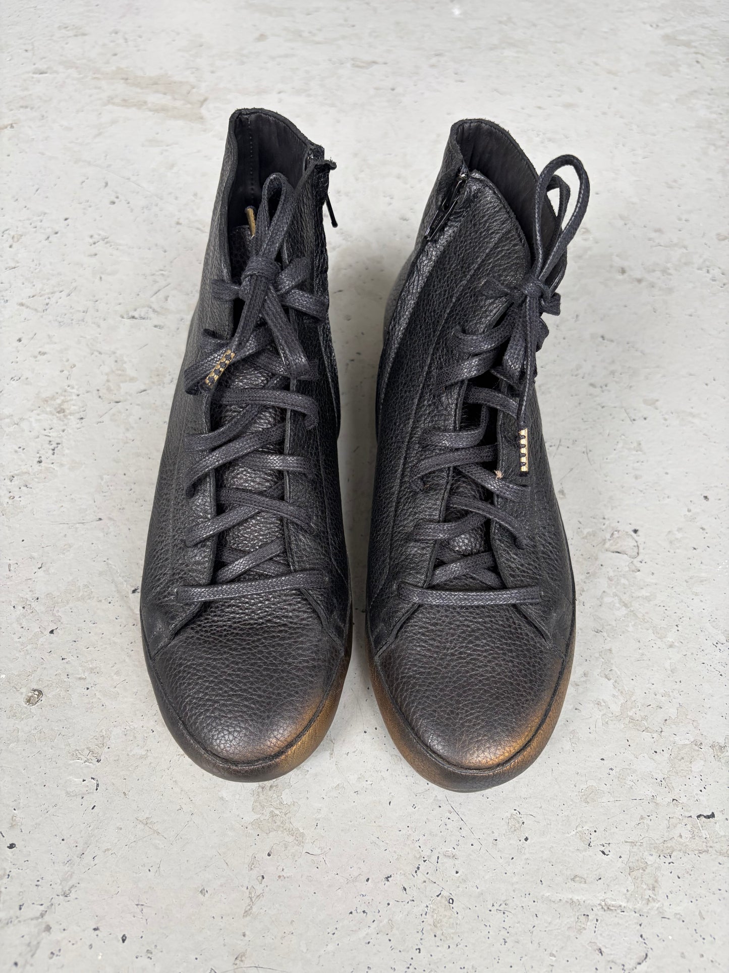 Colleen Codera Black Leather Sneakers  (7.5)
