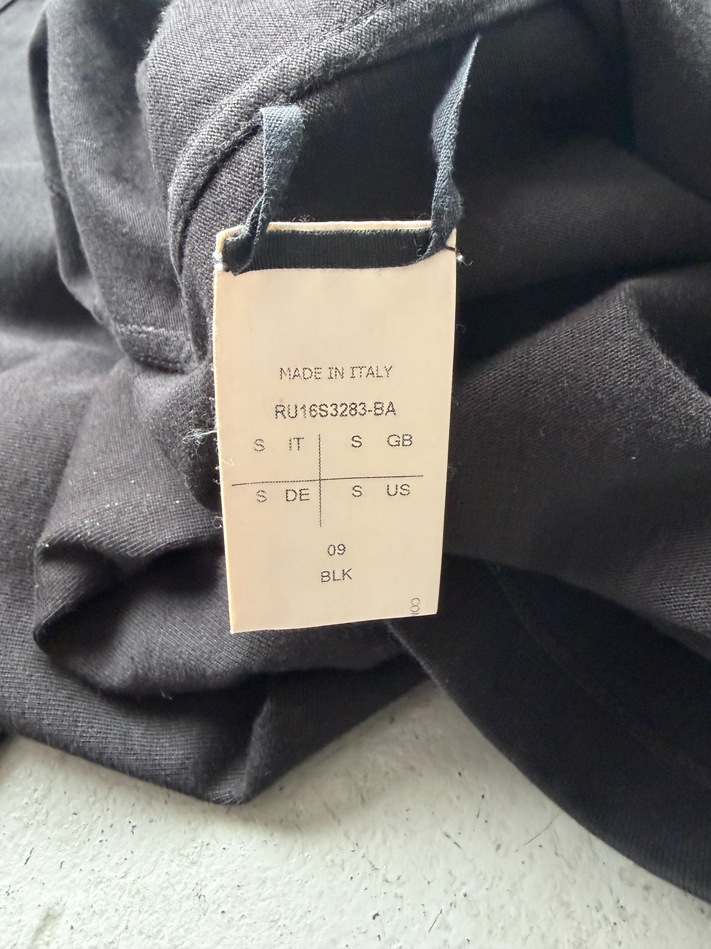 Rick Owens DRKSHDW SS16 Black Crewneck (S)