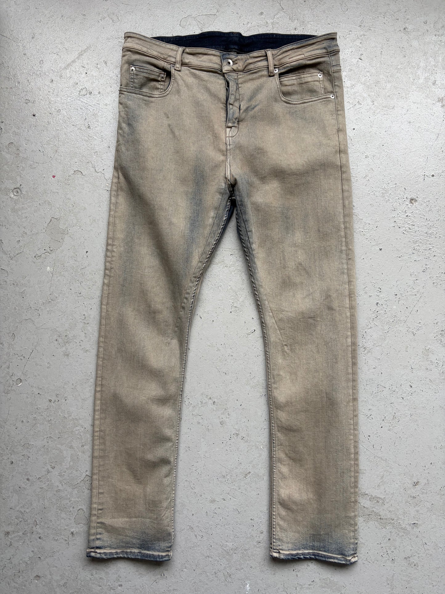 Rick Owens DRKSHDW Mineral Pearl Detroit Cut Denim (36)