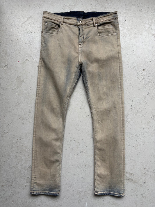 Rick Owens DRKSHDW Mineral Pearl Detroit Cut Denim (36)