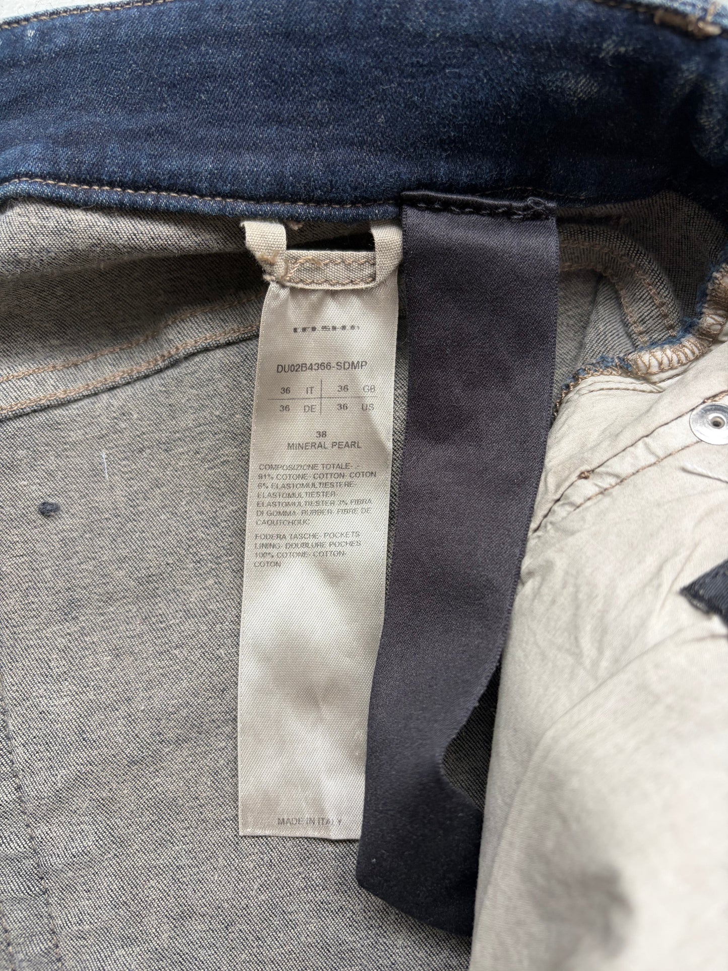 Rick Owens DRKSHDW Mineral Pearl Detroit Cut Denim (36)