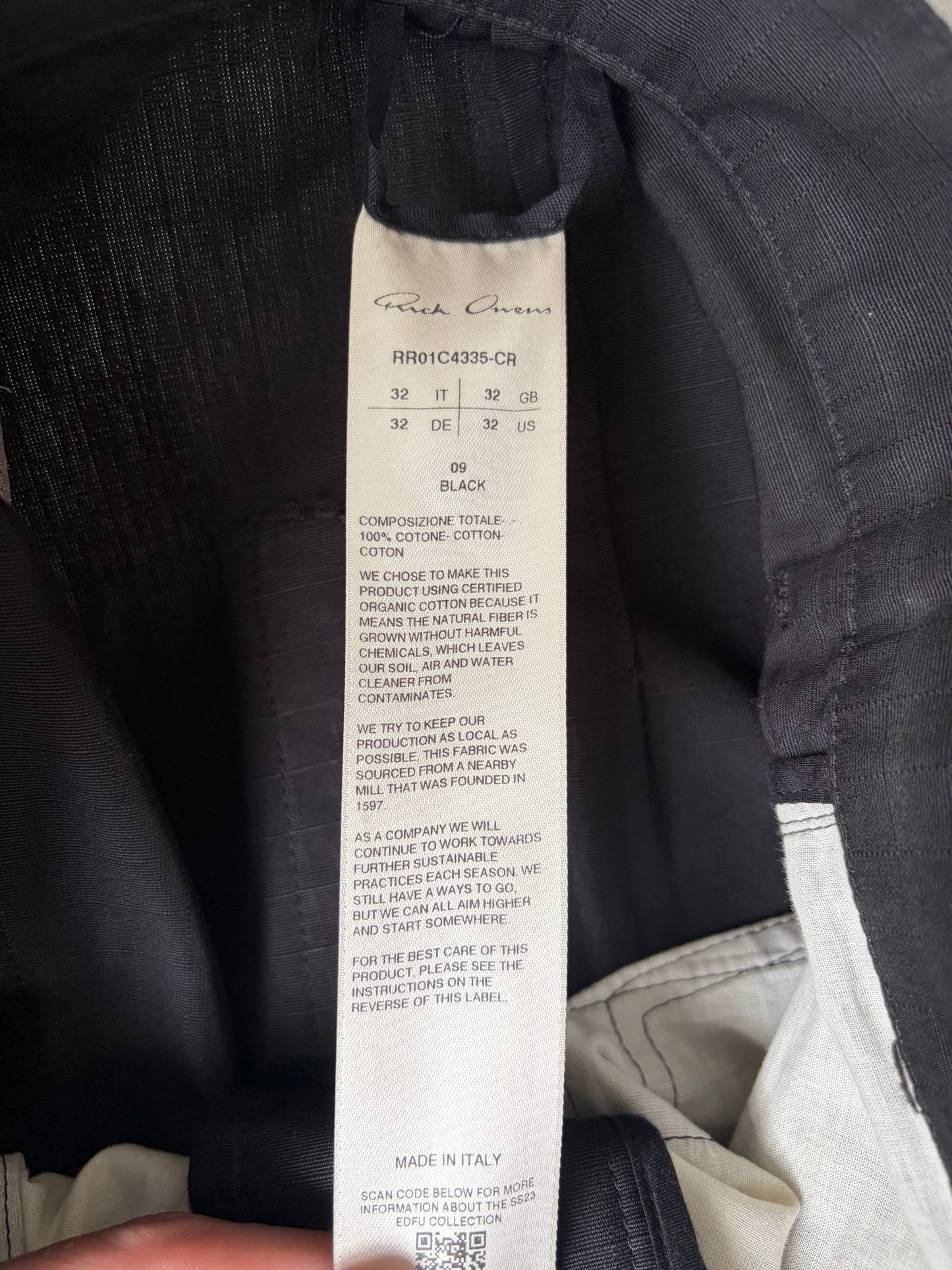 Rick Owens SS23 EDFU Black Cotton Bolans (32)