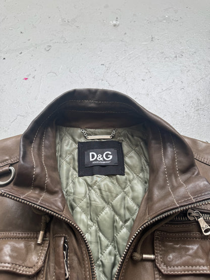 Dolce & Gabbana AW08 Cargo Leather Jacket (52)