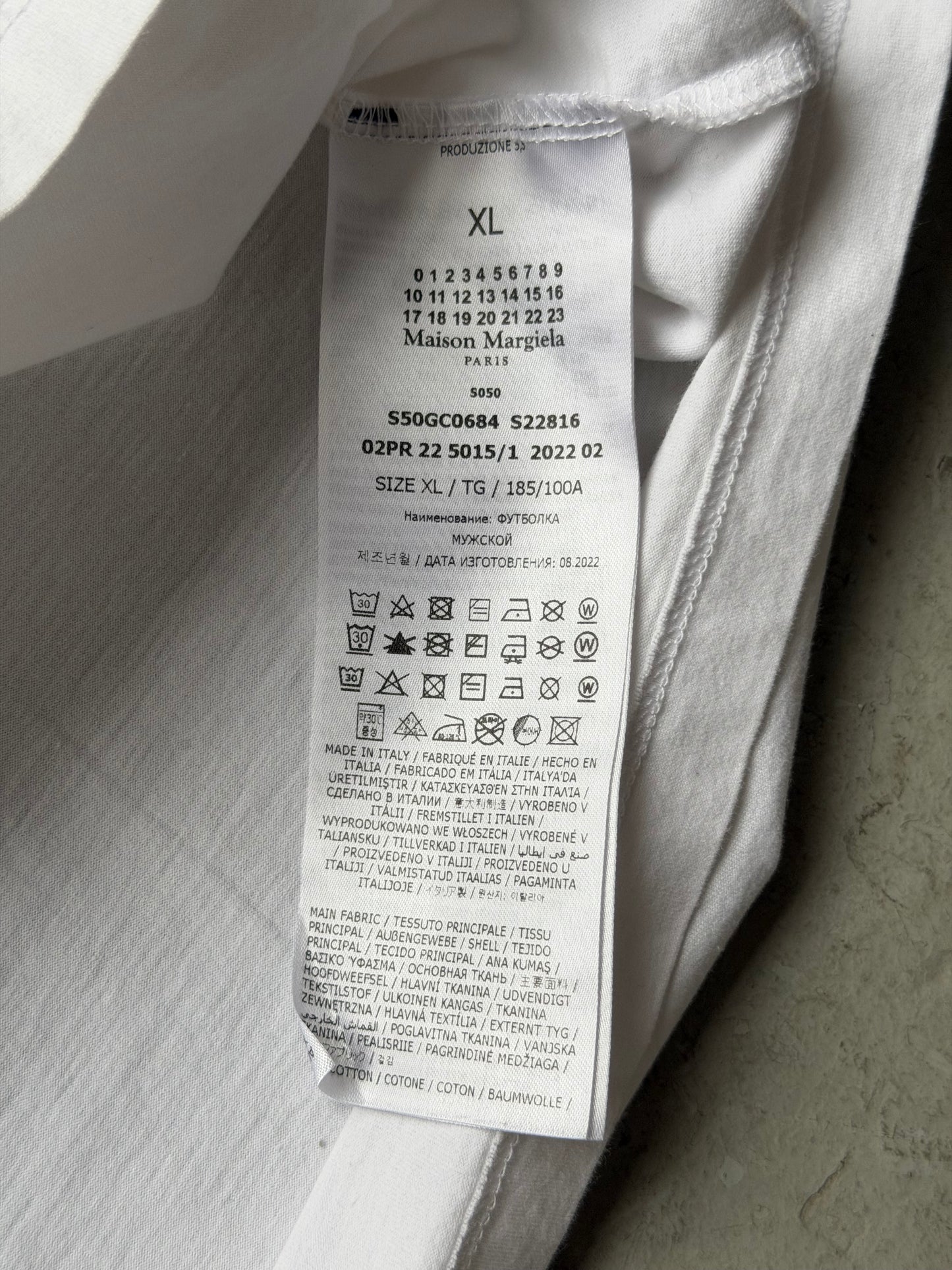 Maison Margiela Numbers Short Sleeve Shirt (XL)