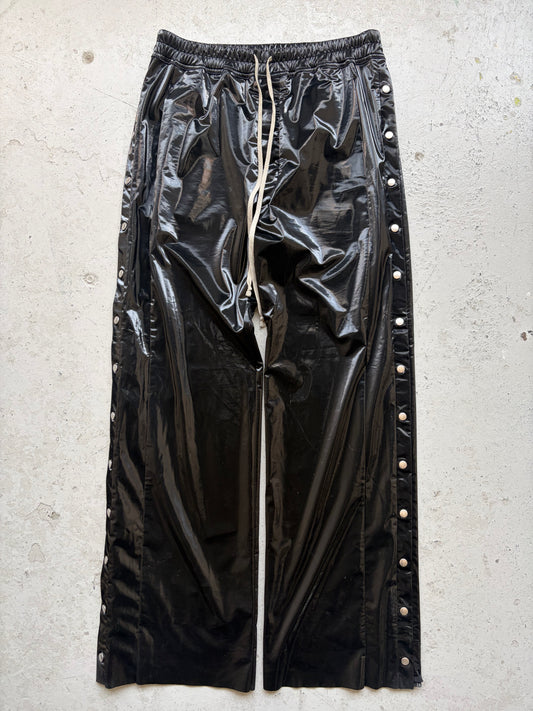 Rick Owens DRKSHDW SS23 Black Cotton Polyurethane Pusher Pants (L)