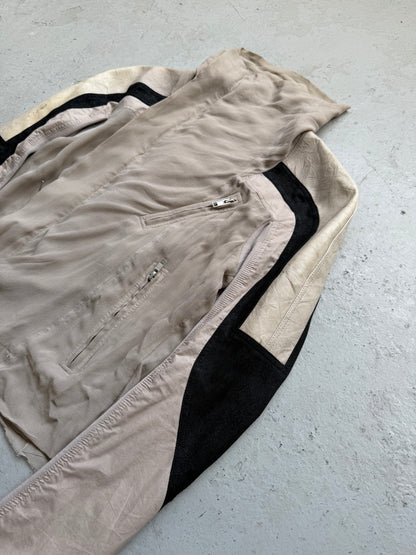 Rick Owens 2015 Silk Chiffon Paneled Moto Jacket (S)