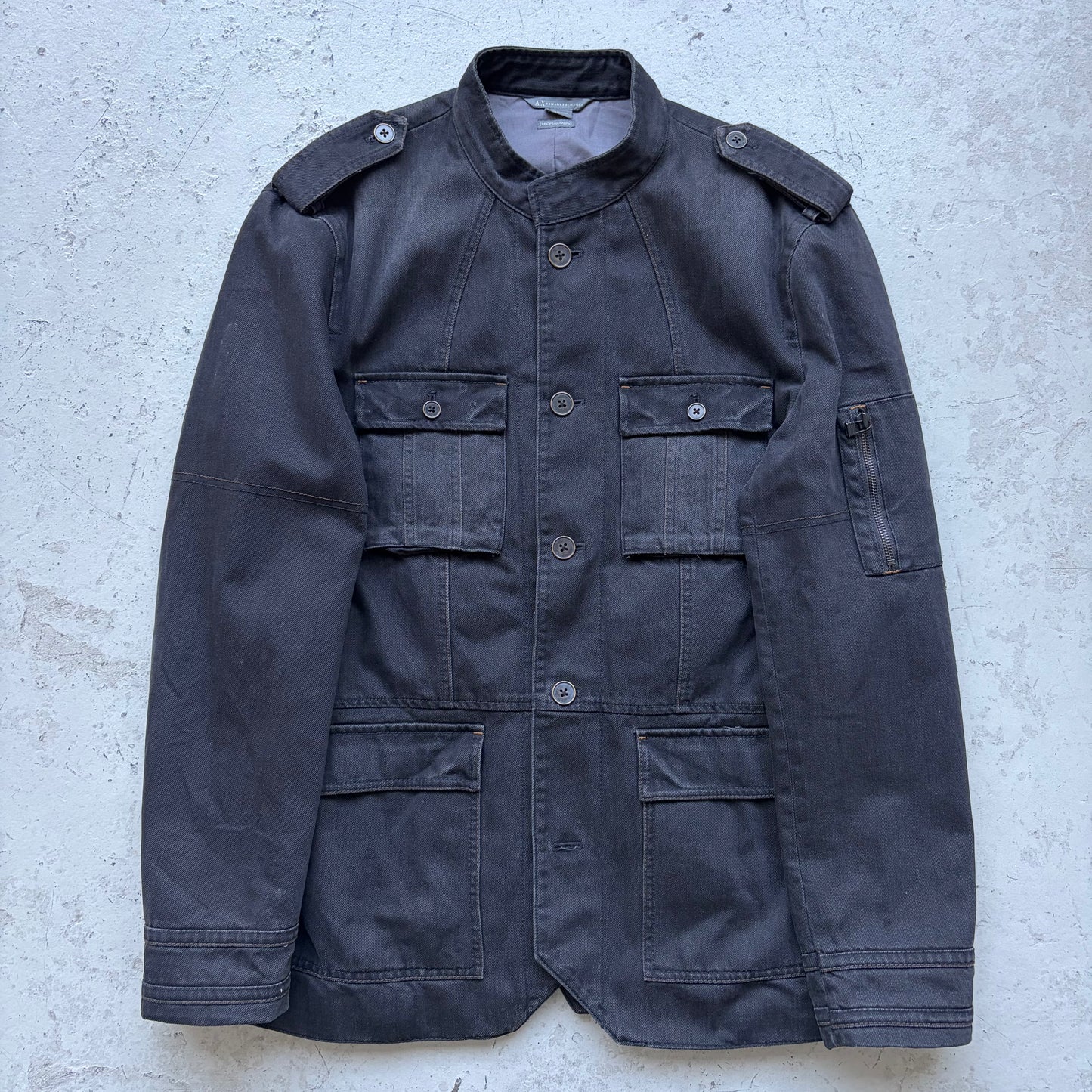 Armani Exchange Black Denim M-95 Button Up (L)