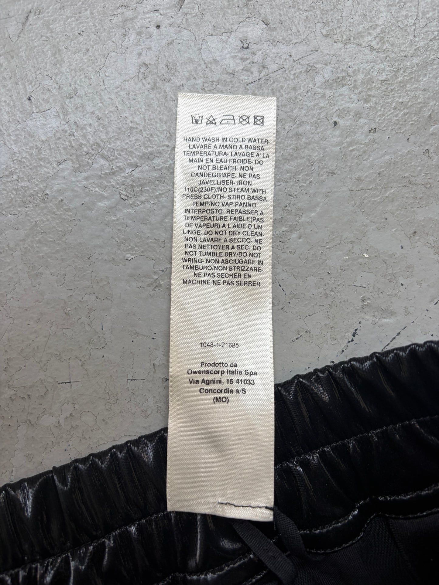 Rick Owens DRKSHDW SS23 Black Cotton Polyurethane Pusher Pants (L)