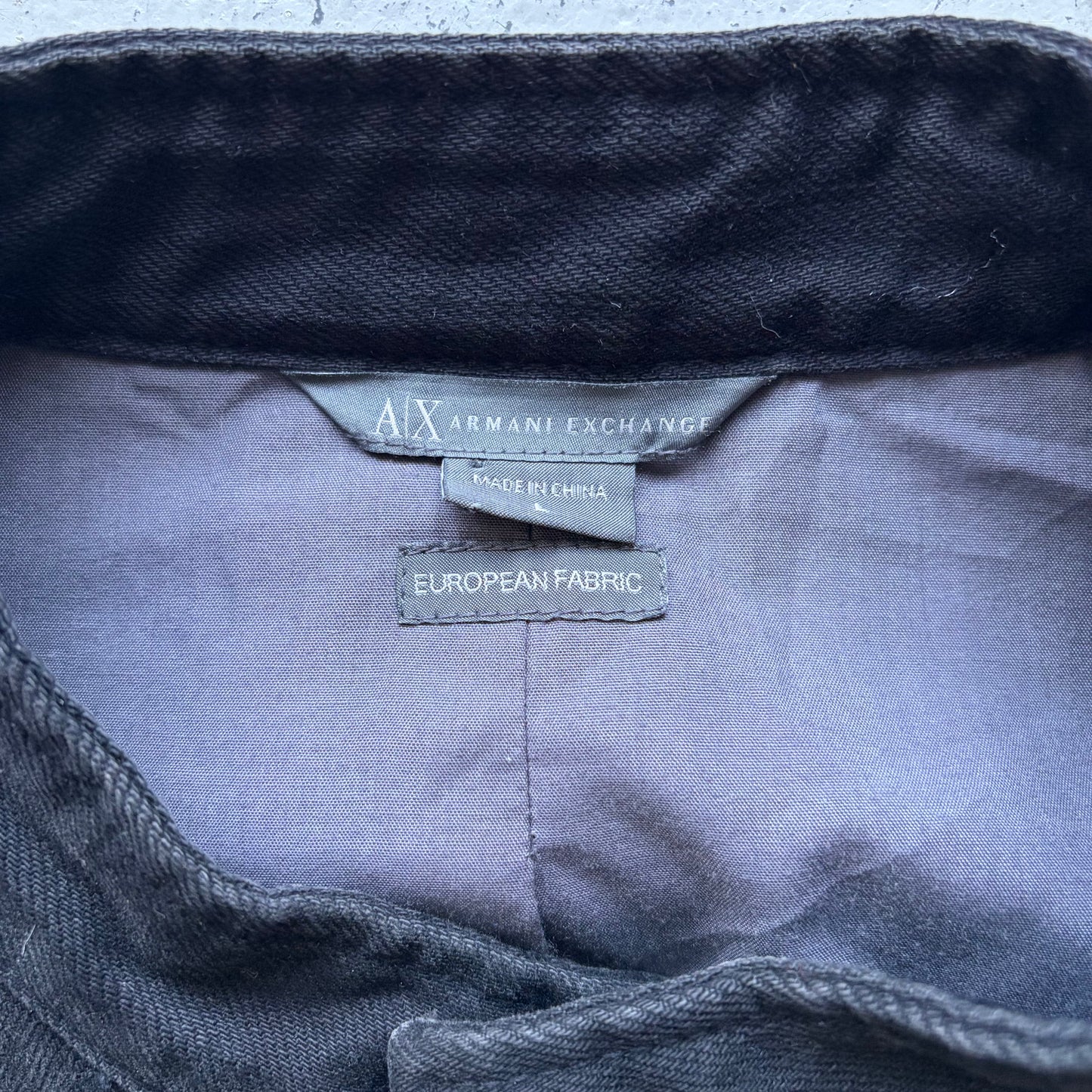 Armani Exchange Black Denim M-95 Button Up (L)