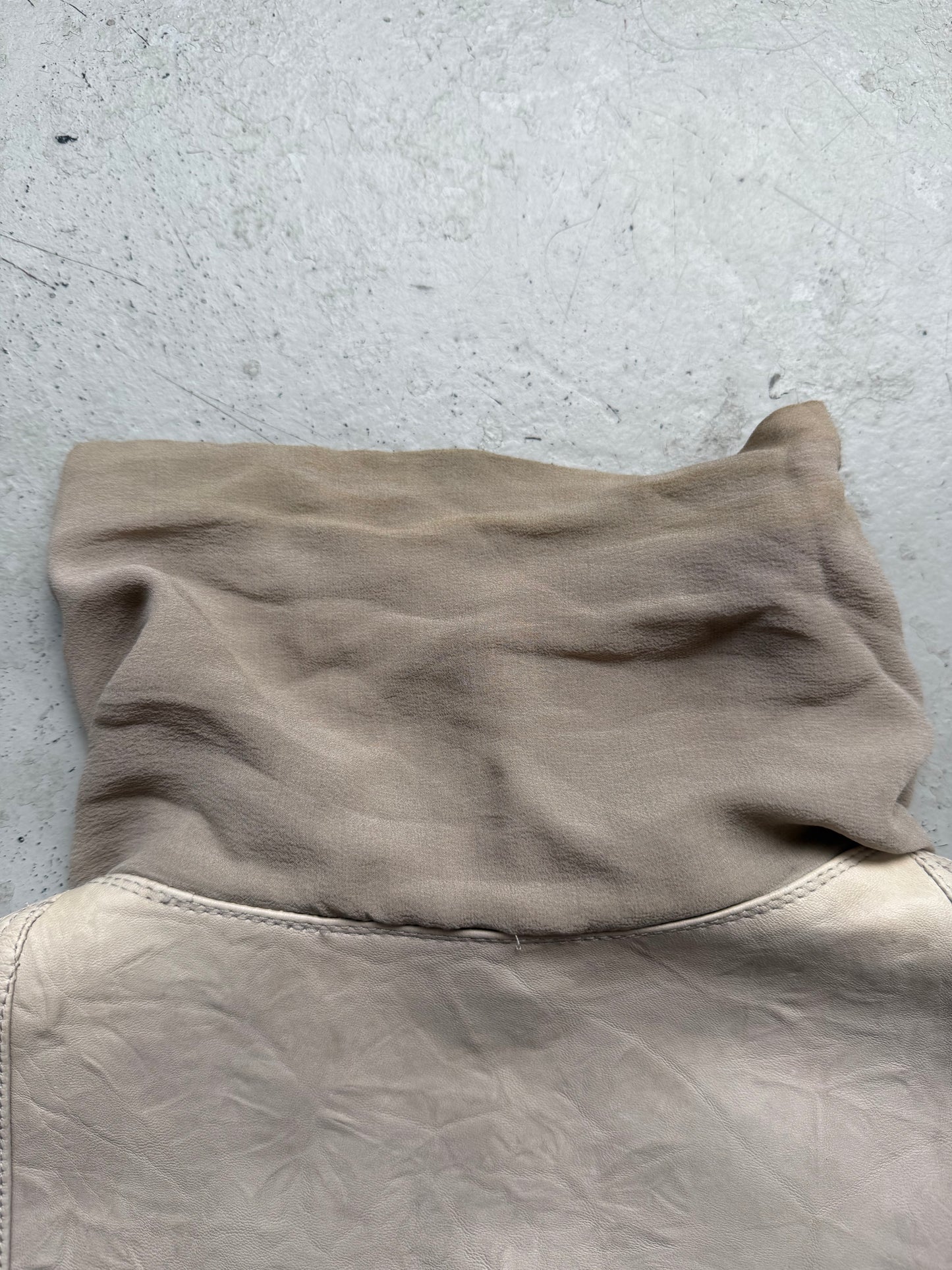 Rick Owens 2015 Silk Chiffon Paneled Moto Jacket (S)