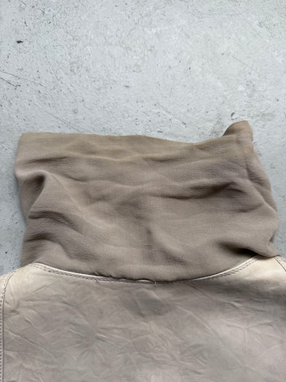 Rick Owens 2015 Silk Chiffon Paneled Moto Jacket (S)