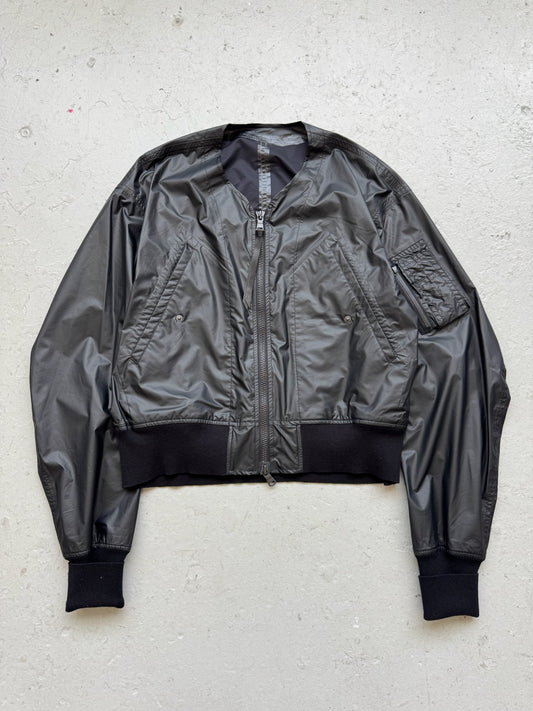 The Viridi Anne Sample Black Nylon Bomber (M)
