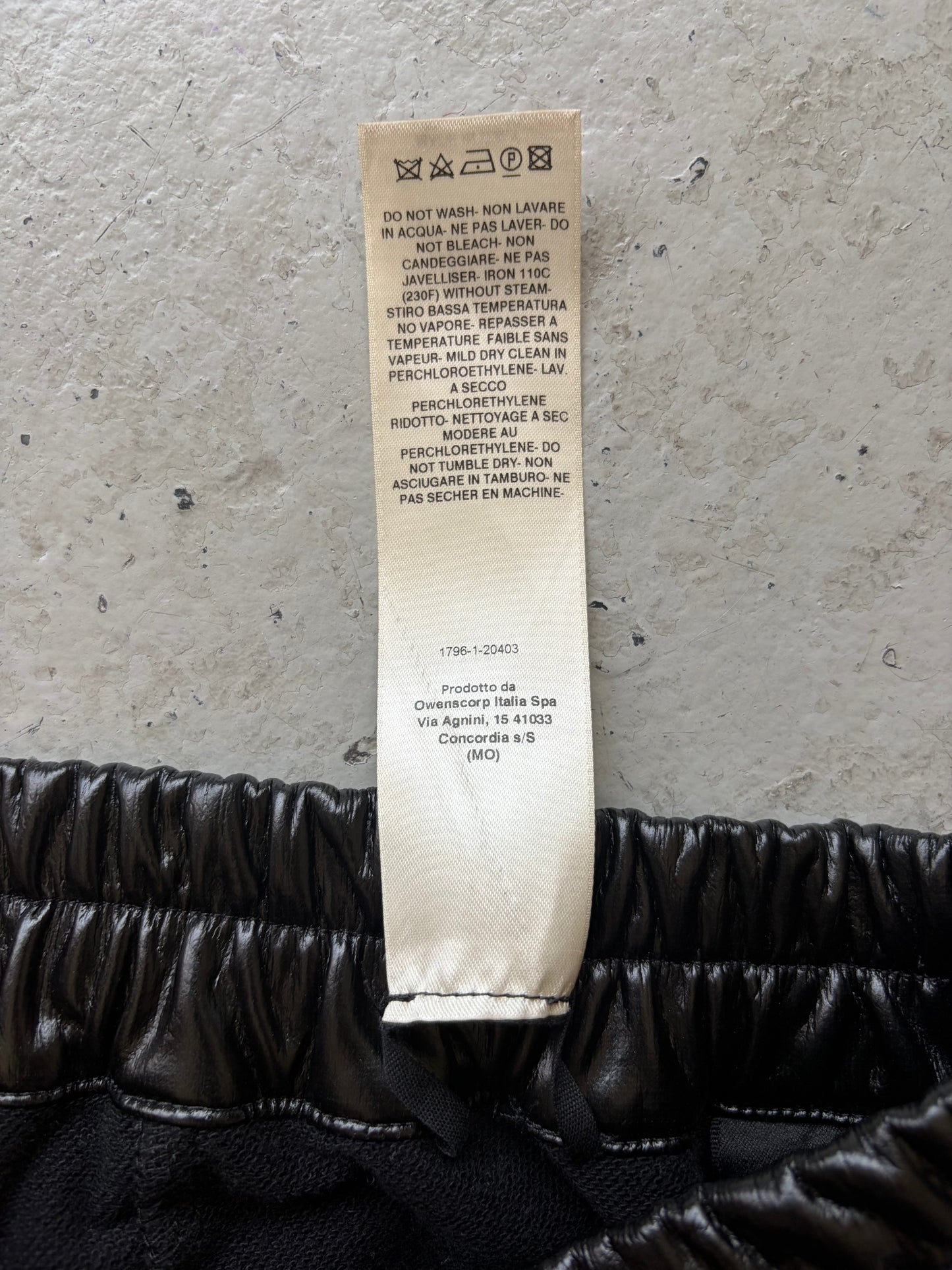 Rick Owens DRKSHDW Cotton Polyurethane Creatch Bottoms (L)