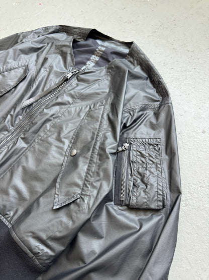 The Viridi Anne Sample Black Nylon Bomber (M)