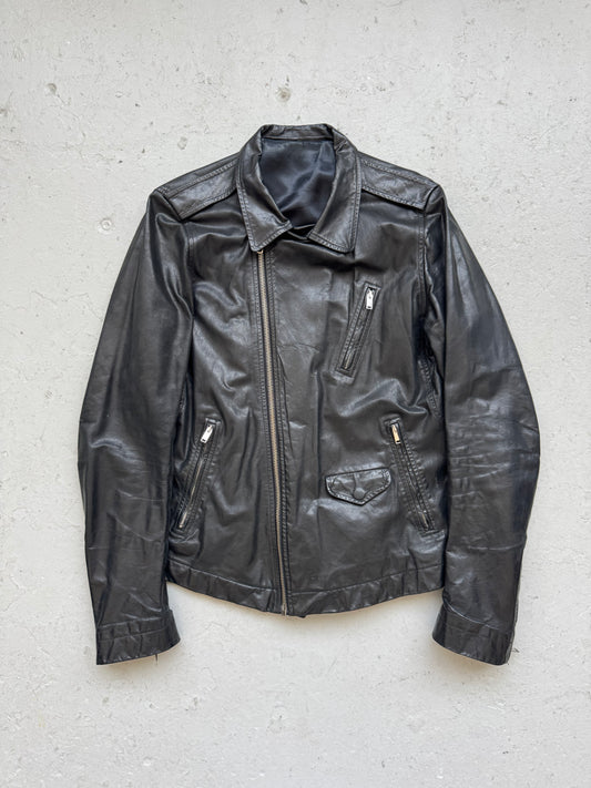 Rick Owens Black Leather Stooges Jacket (M)