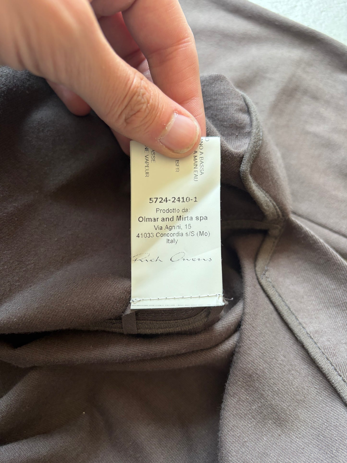 Rick Owens FW15 SPHINX Dark Dust Zip Up Hoodie (S)