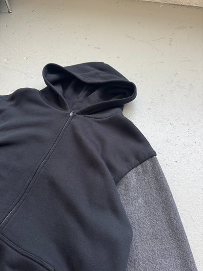 Balenciaga Twinset Denim Sleeve Hooded Jacket (46)