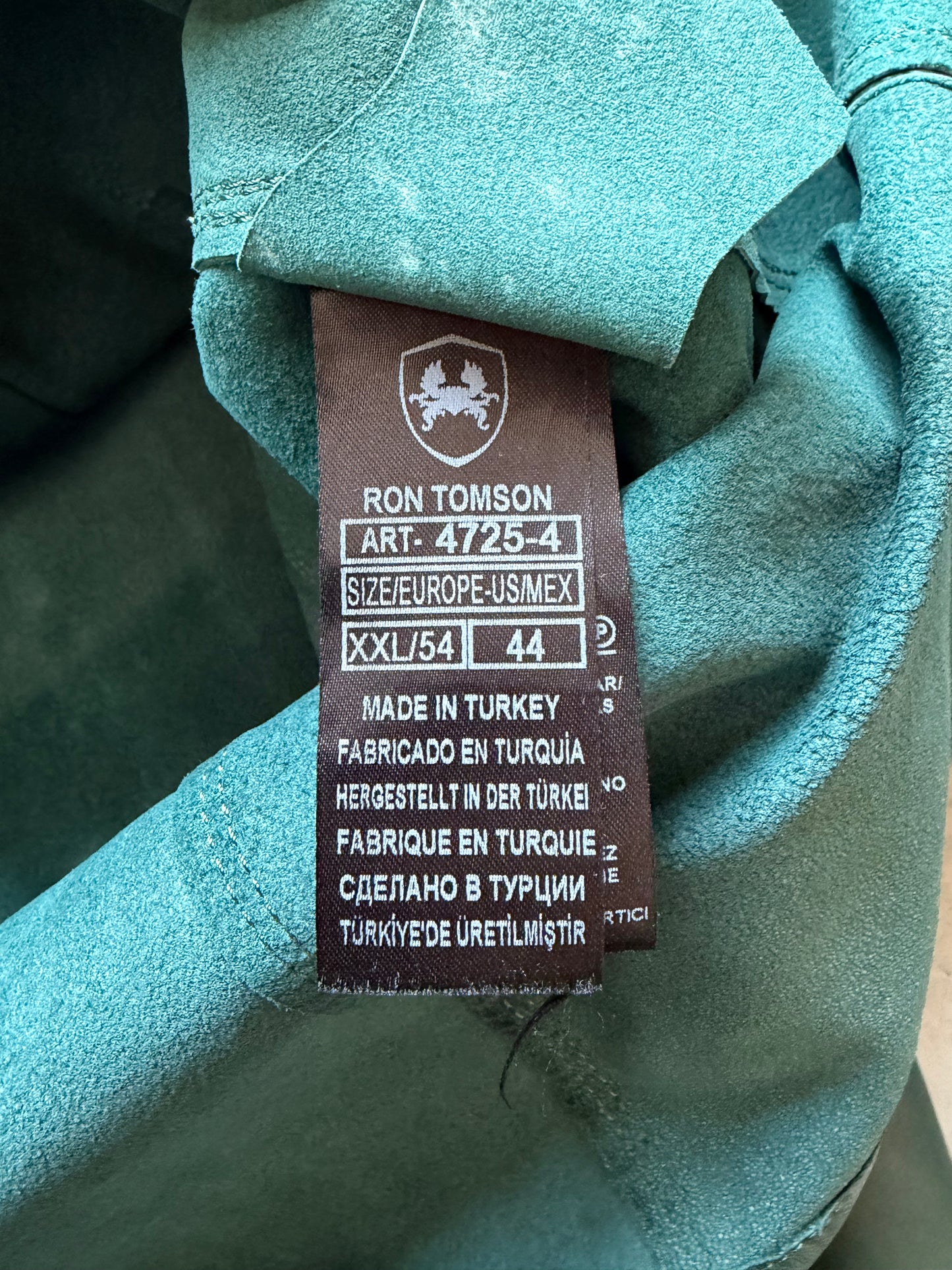 Ron Tomson Leather Forest Green Button Up (54)
