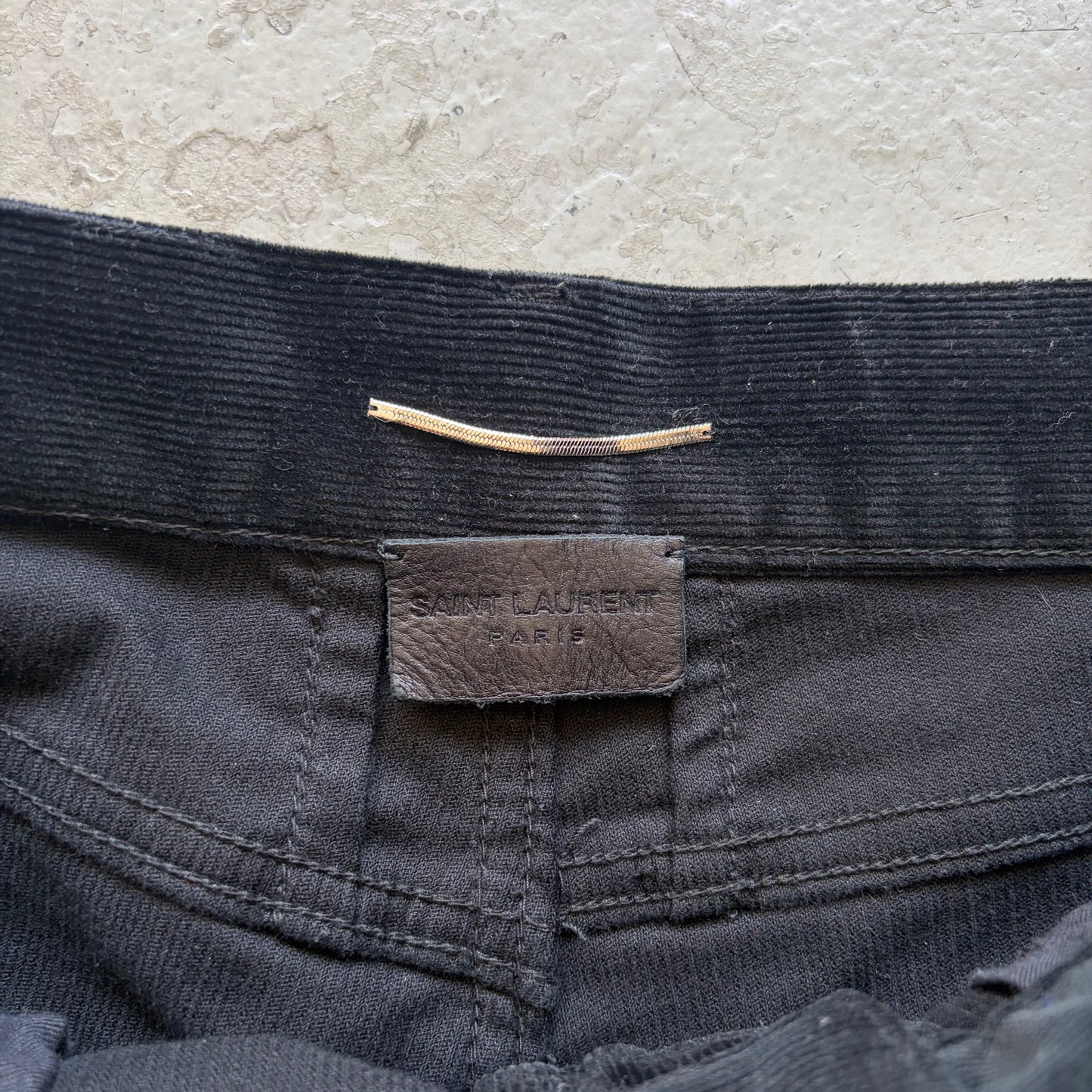 Saint Laurent Paris D01 Sample Black Corduroy Pants (29)