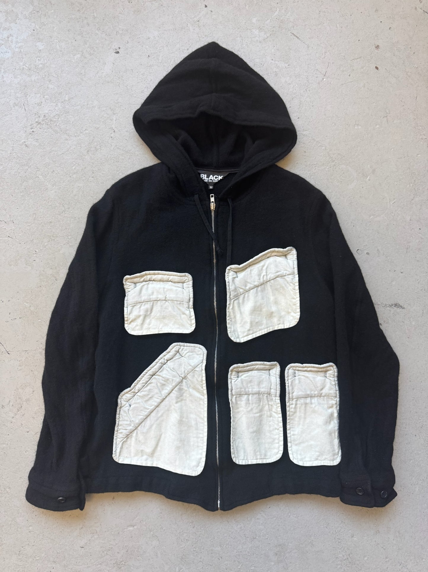 Comme Des Garcons Black Flap Pocket Hoodie (M)