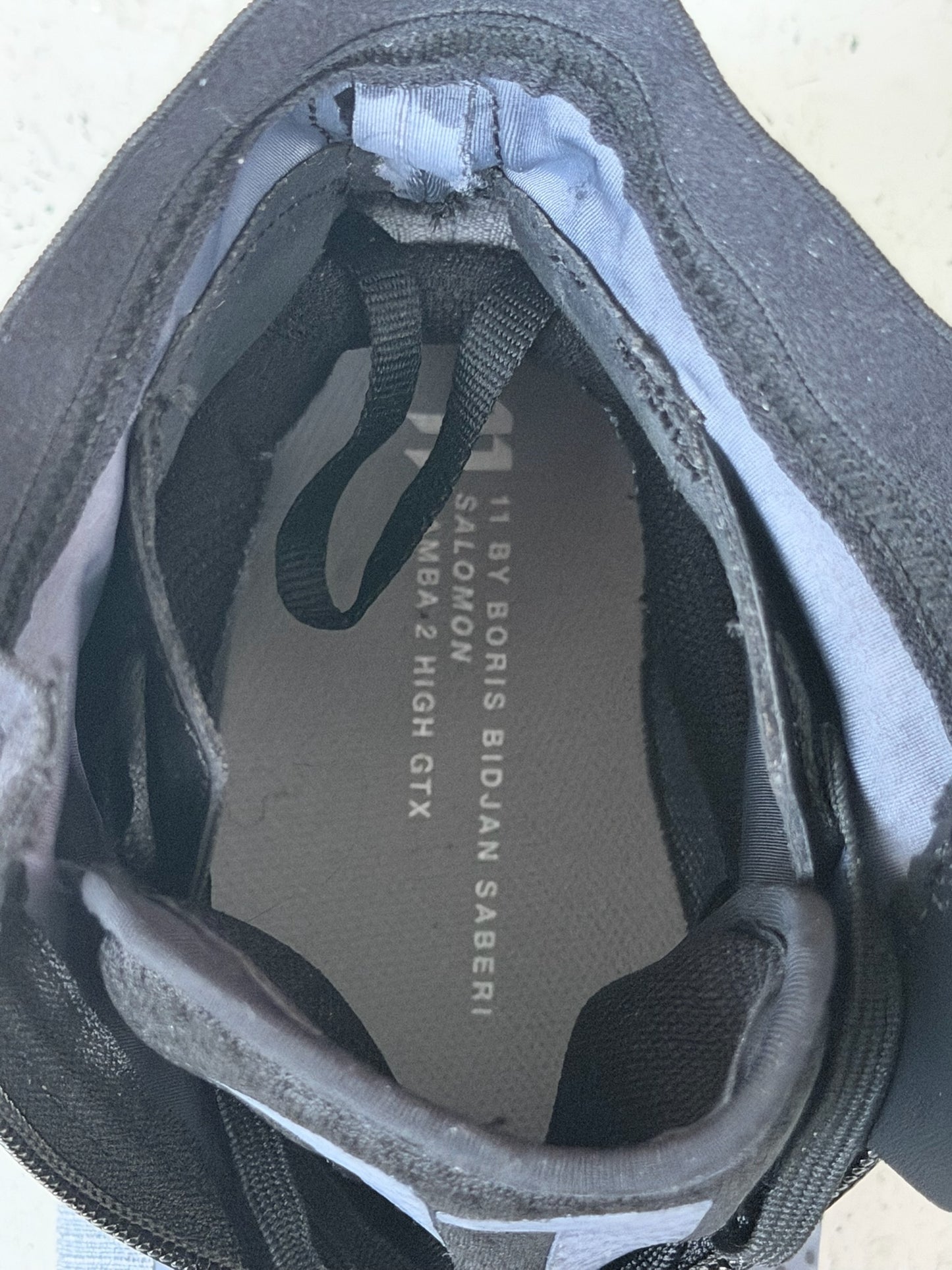 11 By Boris Bidjan Saberi X Salomon Black Dye Bamba 2 High (10.5)