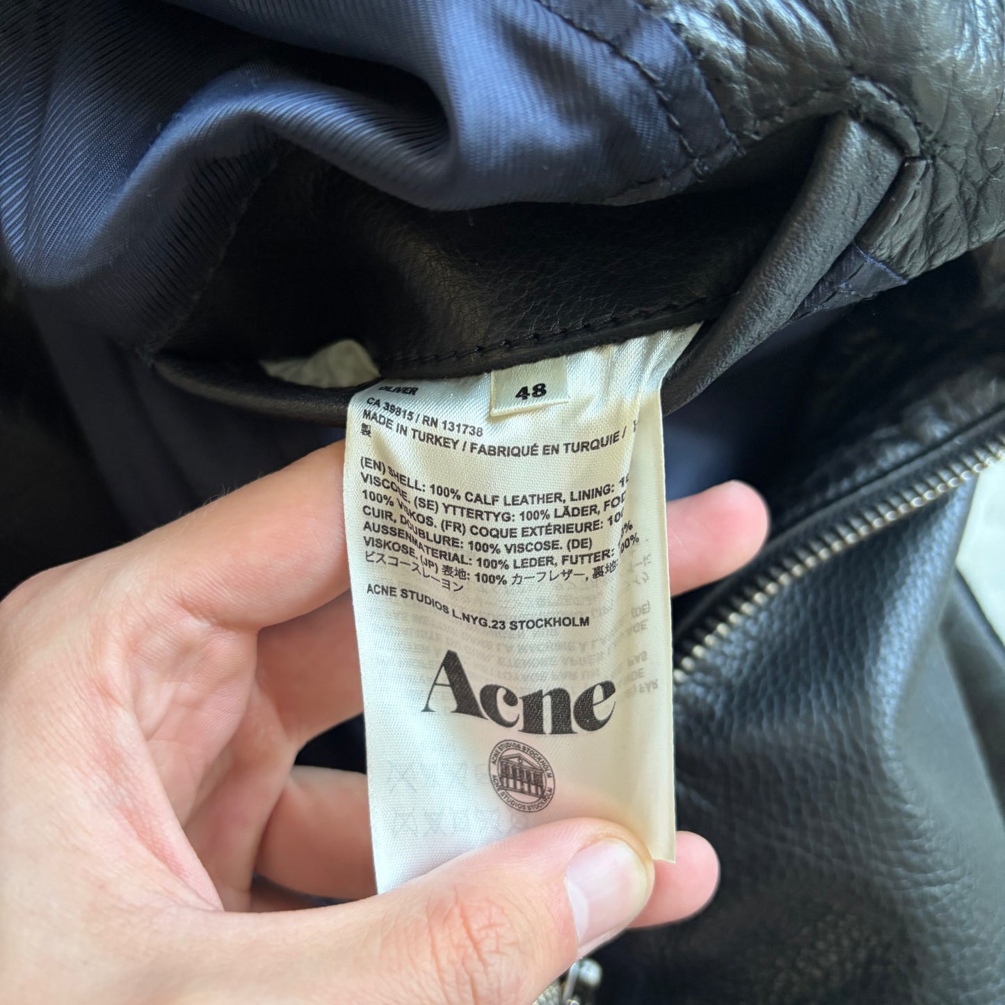 Acne Studios Moto Leather Jacket (48)