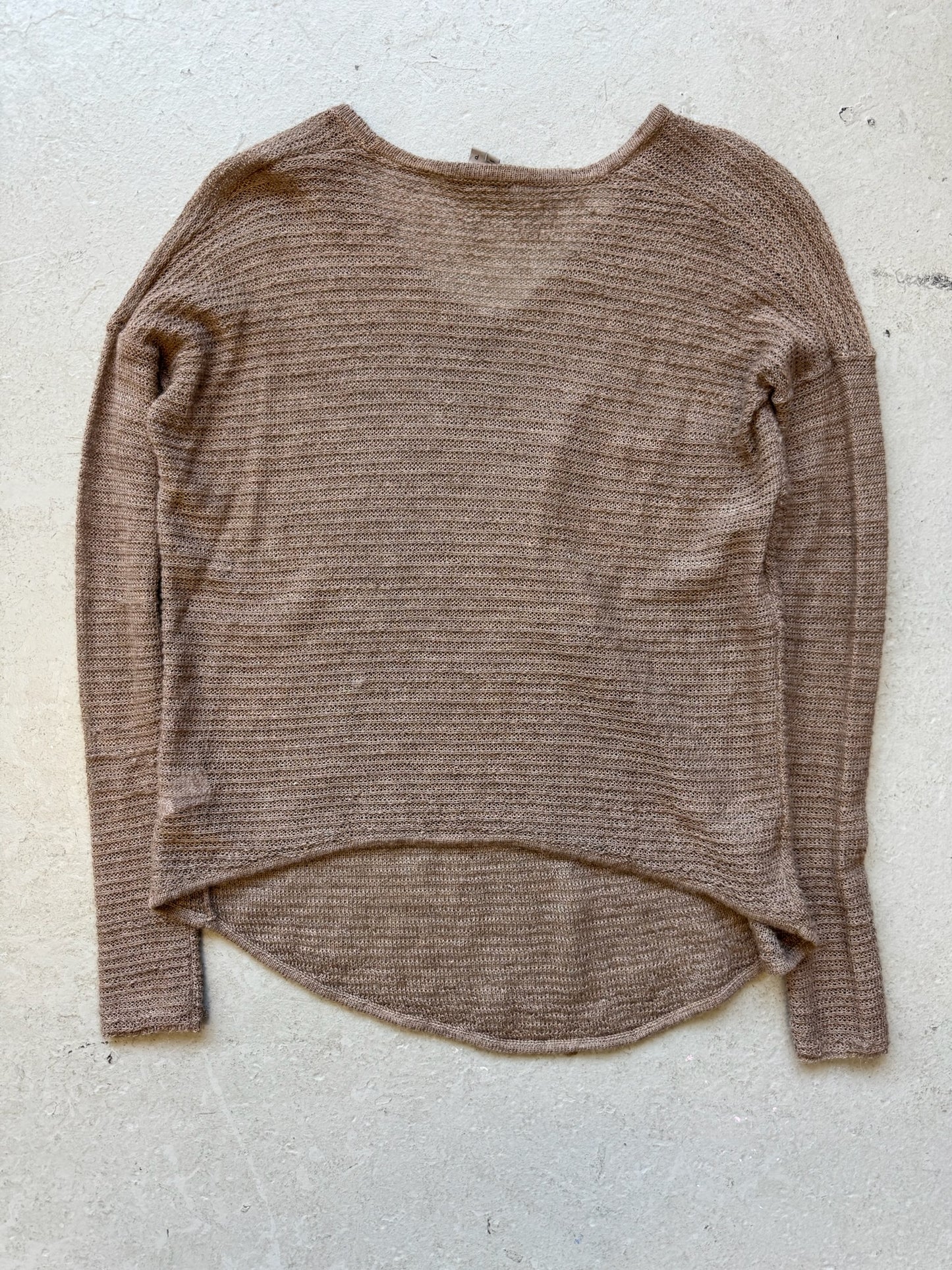 Helmut Lang Tan Alpaca Knit Long Sleeve (P)