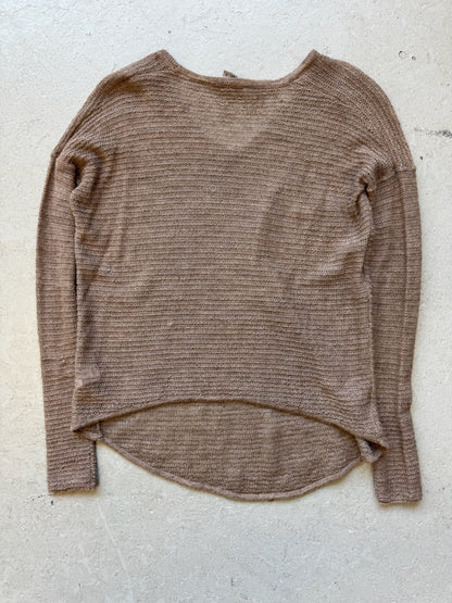Helmut Lang Tan Alpaca Knit Long Sleeve (P)