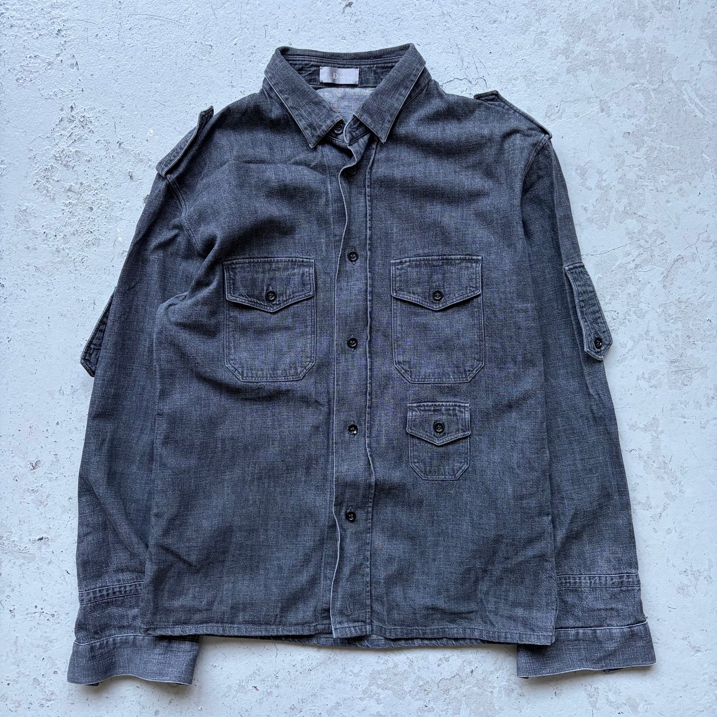 Dior Homme SS04 Strip Denim Shirt (38)