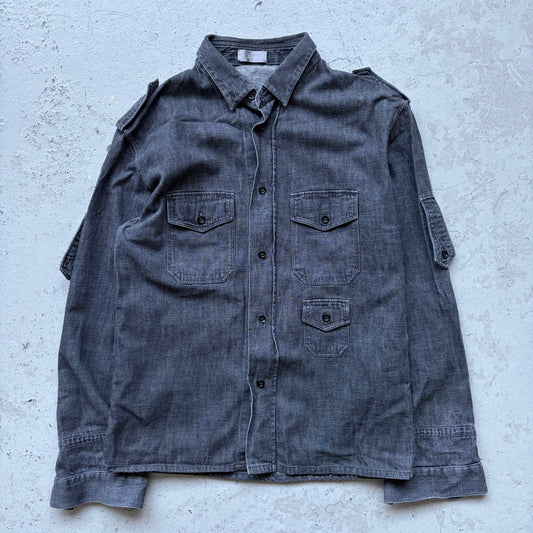 Dior Homme SS04 Strip Denim Shirt (38)