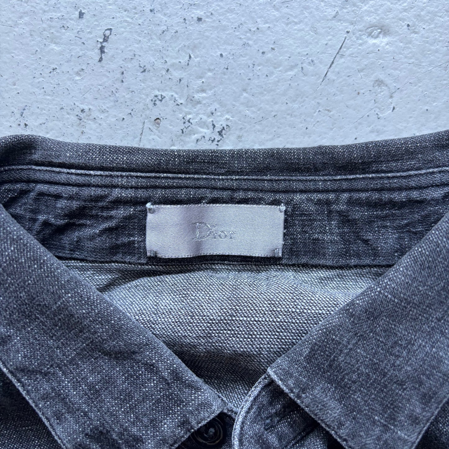 Dior Homme SS04 Strip Denim Shirt (38)