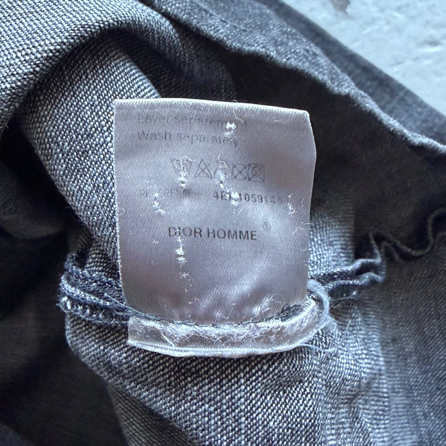 Dior Homme SS04 Strip Denim Shirt (38)