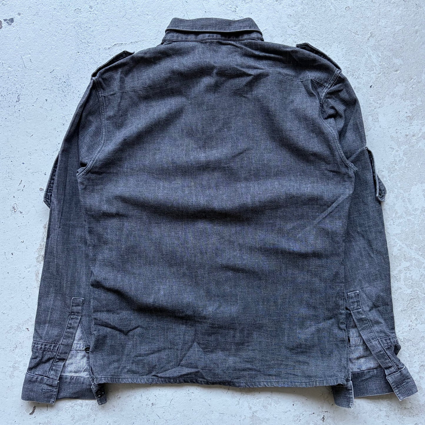 Dior Homme SS04 Strip Denim Shirt (38)