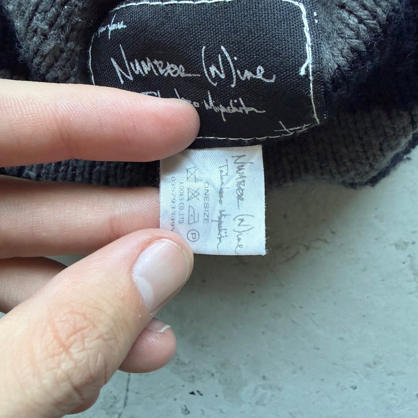 Number (N)ine SS04 "Dream Baby Dream" Balloon Grunge Beanie (OS)