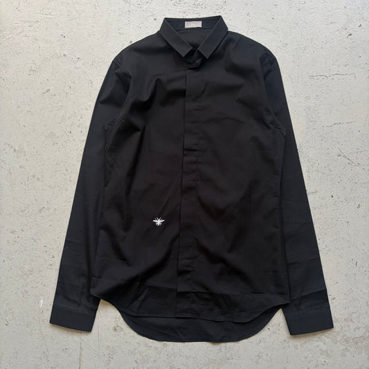 Dior Homme FW09 Thin Collar Black Bee Button Up (38)